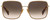 Front View of Rag&Bone 1032 Women's Sunglasses in Gold Tan Tortoise/Amber Brown Gradient 58 mm