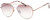 Profile View of Rag&Bone 1036 Aviator Sunglasses in Rose Gold Tortoise/Brown Silver Mirror 58 mm