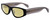 Profile View of Rag&Bone 1047 Designer Polarized Reading Sunglasses with Custom Cut Powered Sun Flower Yellow Lenses in Black Grey Crystal Unisex Oval Full Rim Acetate 55 mm