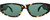 Front View of Rag&Bone 1047 Unisex Sunglasses in Havana Tortoise Brown Gold Crystal/Green 55mm