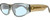 Profile View of Rag&Bone 1047 Designer Blue Light Blocking Eyeglasses in Crystal Grey Beige Brown Ladies Oval Full Rim Acetate 55 mm