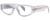 Profile View of Rag&Bone 1047 Designer Reading Eye Glasses with Custom Cut Powered Lenses in Crystal Clear Unisex Oval Full Rim Acetate 55 mm