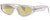 Profile View of Rag&Bone 1047 Designer Polarized Reading Sunglasses with Custom Cut Powered Sun Flower Yellow Lenses in Crystal Clear Unisex Oval Full Rim Acetate 55 mm