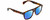 Profile View of Rag&Bone 5005 Designer Polarized Sunglasses with Custom Cut Blue Mirror Lenses in Dark Havana Tortoise Brown Gold Unisex Pilot Full Rim Acetate 53 mm