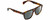 Profile View of Rag&Bone 5005 Designer Polarized Sunglasses with Custom Cut Smoke Grey Lenses in Dark Havana Tortoise Brown Gold Unisex Pilot Full Rim Acetate 53 mm