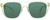 Front View of Rag&Bone 5005 Unisex Aviator Designer Sunglasses Crystal Yellow Gold/Green 53 mm