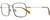 Profile View of Rag&Bone 5023 Designer Single Vision Prescription Rx Eyeglasses in Slate Grey Ruthenium Silver Brown Crystal Unisex Square Full Rim Metal 51 mm