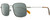 Profile View of Rag&Bone 5023 Designer Polarized Sunglasses with Custom Cut Smoke Grey Lenses in Slate Grey Ruthenium Silver Brown Crystal Unisex Square Full Rim Metal 51 mm