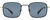 Front View of Rag&Bone 5023 Unisex Square Designer Sunglasses in Black Gold Crystal/Grey 51 mm