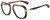 Profile View of Rag&Bone 5035 Designer Reading Eye Glasses with Custom Cut Powered Lenses in Gold Havana Tortoise Brown Grey Unisex Pilot Full Rim Acetate 55 mm