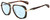 Profile View of Rag&Bone 5035 Designer Progressive Lens Blue Light Blocking Eyeglasses in Gold Havana Tortoise Brown Grey Unisex Pilot Full Rim Acetate 55 mm