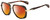 Profile View of Rag&Bone 5035 Designer Polarized Sunglasses with Custom Cut Red Mirror Lenses in Gold Havana Tortoise Brown Grey Unisex Pilot Full Rim Acetate 55 mm