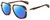 Profile View of Rag&Bone 5035 Designer Polarized Sunglasses with Custom Cut Blue Mirror Lenses in Gold Havana Tortoise Brown Grey Unisex Pilot Full Rim Acetate 55 mm