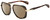 Profile View of Rag&Bone 5035 Designer Polarized Sunglasses with Custom Cut Amber Brown Lenses in Gold Havana Tortoise Brown Grey Unisex Pilot Full Rim Acetate 55 mm