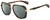 Profile View of Rag&Bone 5035 Designer Polarized Reading Sunglasses with Custom Cut Powered Smoke Grey Lenses in Gold Havana Tortoise Brown Grey Unisex Pilot Full Rim Acetate 55 mm