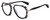 Profile View of Rag&Bone 5035 Designer Reading Eye Glasses with Custom Cut Powered Lenses in Black Gunmetal Grey Horn Marble Unisex Pilot Full Rim Acetate 55 mm