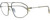 Profile View of Rag&Bone 5036 Designer Reading Eye Glasses in Antique Gold Light Brown Crystal Mens Pilot Full Rim Metal 57 mm