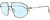 Profile View of Rag&Bone 5036 Designer Progressive Lens Blue Light Blocking Eyeglasses in Antique Gold Light Brown Crystal Mens Pilot Full Rim Metal 57 mm