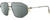 Profile View of Rag&Bone 5036 Designer Polarized Sunglasses with Custom Cut Smoke Grey Lenses in Antique Gold Light Brown Crystal Mens Pilot Full Rim Metal 57 mm