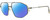 Profile View of Rag&Bone 5036 Designer Polarized Sunglasses with Custom Cut Blue Mirror Lenses in Antique Gold Light Brown Crystal Mens Pilot Full Rim Metal 57 mm