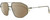 Profile View of Rag&Bone 5036 Designer Polarized Reading Sunglasses with Custom Cut Powered Amber Brown Lenses in Antique Gold Light Brown Crystal Mens Pilot Full Rim Metal 57 mm