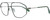Profile View of Rag&Bone 5036 Designer Single Vision Prescription Rx Eyeglasses in Satin Ruthenium Silver Green Crystal Mens Pilot Full Rim Metal 57 mm