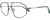 Profile View of Rag&Bone 5036 Designer Progressive Lens Prescription Rx Eyeglasses in Satin Ruthenium Silver Green Crystal Mens Pilot Full Rim Metal 57 mm