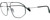 Profile View of Rag&Bone 5036 Designer Bi-Focal Prescription Rx Eyeglasses in Black Ruthenium Silver Mens Pilot Full Rim Metal 57 mm