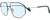 Profile View of Rag&Bone 5036 Designer Blue Light Blocking Eyeglasses in Black Ruthenium Silver Mens Pilot Full Rim Metal 57 mm