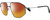 Profile View of Rag&Bone 5036 Designer Polarized Sunglasses with Custom Cut Red Mirror Lenses in Black Ruthenium Silver Mens Pilot Full Rim Metal 57 mm