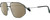 Profile View of Rag&Bone 5036 Designer Polarized Sunglasses with Custom Cut Amber Brown Lenses in Black Ruthenium Silver Mens Pilot Full Rim Metal 57 mm