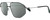 Profile View of Rag&Bone 5036 Designer Polarized Sunglasses with Custom Cut Smoke Grey Lenses in Black Ruthenium Silver Mens Pilot Full Rim Metal 57 mm