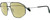 Profile View of Rag&Bone 5036 Designer Polarized Reading Sunglasses with Custom Cut Powered Sun Flower Yellow Lenses in Black Ruthenium Silver Mens Pilot Full Rim Metal 57 mm