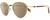 Profile View of Rag&Bone 1019 Logan Designer Polarized Reading Sunglasses with Custom Cut Powered Amber Brown Lenses in Gold Pink Tortoise Havana Ladies Panthos Full Rim Metal 52 mm
