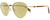 Profile View of Rag&Bone 1019 Logan Designer Polarized Reading Sunglasses with Custom Cut Powered Sun Flower Yellow Lenses in Gold Pink Tortoise Havana Ladies Panthos Full Rim Metal 52 mm
