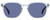 Front View of Rag&Bone 5034 Parker Unisex Square Designer Sunglasses in Crystal/Gray Blue 52mm