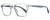 Profile View of Rag&Bone 5034 Parker Designer Reading Eye Glasses in Crystal Blue Grey Unisex Square Full Rim Acetate 52 mm