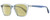 Profile View of Rag&Bone 5034 Parker Designer Polarized Reading Sunglasses with Custom Cut Powered Sun Flower Yellow Lenses in Crystal Blue Grey Unisex Square Full Rim Acetate 52 mm