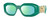 Profile View of Versace VE4425U Designer Polarized Reading Sunglasses with Custom Cut Powered Green Mirror Lenses in Emerald Green Gold Unisex Oval Full Rim Acetate 54 mm