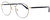 Profile View of GUCCI GG0297OK-003 Designer Progressive Lens Prescription Rx Eyeglasses in Gloss Black Gold Ladies Round Full Rim Metal 52 mm