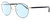 Profile View of GUCCI GG0297OK-003 Designer Blue Light Blocking Eyeglasses in Gloss Black Gold Ladies Round Full Rim Metal 52 mm