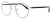 Profile View of GUCCI GG0297OK-003 Designer Blue Light Blocking Eyeglasses in Gloss Black Gold Ladies Round Full Rim Metal 52 mm