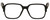 Front View of GUCCI GG0469O-001 Designer Single Vision Prescription Rx Eyeglasses in Gloss Black Gold Unisex Square Full Rim Acetate 56 mm