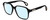 Profile View of GUCCI GG0469O-001 Designer Blue Light Blocking Eyeglasses in Gloss Black Gold Unisex Square Full Rim Acetate 56 mm