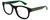 Profile View of GUCCI GG0003SN-006 Designer Reading Eye Glasses with Custom Cut Powered Lenses in Gloss Black Green Crystal Red Unisex Panthos Full Rim Acetate 52 mm