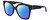 Profile View of GUCCI GG0459S-002 Designer Polarized Sunglasses with Custom Cut Blue Mirror Lenses in Dark Brown Havana Tortoise Gold Ladies Cateye Full Rim Acetate 54 mm