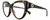 Profile View of GUCCI GG0877S-002 Designer Reading Eye Glasses with Custom Cut Powered Lenses in Dark Brown Havana Tortoise Gold Ladies Cat Eye Full Rim Acetate 56 mm