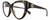 Profile View of GUCCI GG0877S-002 Designer Single Vision Prescription Rx Eyeglasses in Dark Brown Havana Tortoise Gold Ladies Cat Eye Full Rim Acetate 56 mm