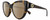 Profile View of GUCCI GG0877S-002 Designer Polarized Reading Sunglasses with Custom Cut Powered Amber Brown Lenses in Dark Brown Havana Tortoise Gold Ladies Cat Eye Full Rim Acetate 56 mm