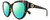Profile View of GUCCI GG0877S-002 Designer Polarized Reading Sunglasses with Custom Cut Powered Green Mirror Lenses in Dark Brown Havana Tortoise Gold Ladies Cat Eye Full Rim Acetate 56 mm